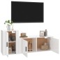 Set di Mobili Porta TV 2 pz Bianco Lucido in Legno Multistrato Set di Mobili Porta TV 2 pz Bianco Lucido in Legno Multistrato