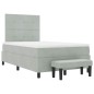 vidaXL Letto Box Spring con Materasso e Panca Grigio Chiaro 120x200 cm in Velluto vidaXL Letto Box Spring con Materasso e Panca Grigio Chiaro 120x200 cm in Velluto