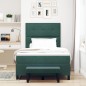 vidaXL Letto a Molle con Materasso & Panchina Verde Scuro 120x200 cm Velluto vidaXL Letto a Molle con Materasso & Panchina Verde Scuro 120x200 cm Velluto