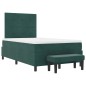 vidaXL Letto a Molle con Materasso & Panchina Verde Scuro 120x200 cm Velluto vidaXL Letto a Molle con Materasso & Panchina Verde Scuro 120x200 cm Velluto