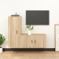 Set di Mobili Porta TV 2 pz Rovere Sonoma in Legno Multistrato Set di Mobili Porta TV 2 pz Rovere Sonoma in Legno Multistrato
