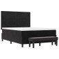 vidaXL Letto a Rete con Materasso & Panchina Nero 140x190 cm Velluto