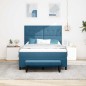 vidaXL Letto sospeso con Materasso & Panchina Blu Scuro 140x190 cm Velluto vidaXL Letto sospeso con Materasso & Panchina Blu Scuro 140x190 cm Velluto