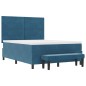 vidaXL Letto sospeso con Materasso & Panchina Blu Scuro 140x190 cm Velluto vidaXL Letto sospeso con Materasso & Panchina Blu Scuro 140x190 cm Velluto