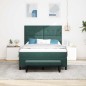 vidaXL Letto a Molle con Materasso & Panchina Verde Scuro 140x200 cm Velluto vidaXL Letto a Molle con Materasso & Panchina Verde Scuro 140x200 cm Velluto
