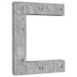 Set di Mobili Porta TV 7 pz Grigio Cemento in Legno Multistrato Set di Mobili Porta TV 7 pz Grigio Cemento in Legno Multistrato