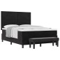 vidaXL Letto con Base a Molle con Materasso e Panca Nero 160x200 cm Velluto