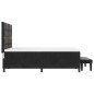 vidaXL Letto con Base a Molle con Materasso e Panca Nero 160x200 cm Velluto