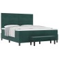 vidaXL Letto con Rete a Molle con Materasso e Panca Verde Scuro 180x200 cm in Velluto vidaXL Letto con Rete a Molle con Materasso e Panca Verde Scuro 180x200 cm in Velluto