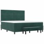 vidaXL Letto con Rete a Molle con Materasso e Panca Verde Scuro 180x200 cm in Velluto vidaXL Letto con Rete a Molle con Materasso e Panca Verde Scuro 180x200 cm in Velluto