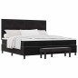 vidaXL Letto con Box Spring e Materasso & Panca Nera 200x200 cm in Velluto