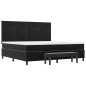 vidaXL Letto con Box Spring e Materasso & Panca Nera 200x200 cm in Velluto