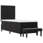 vidaXL Letto con Box Spring con Materasso e Panca Nero 80x200 cm Velluto vidaXL Letto con Box Spring con Materasso e Panca Nero 80x200 cm Velluto