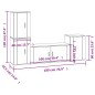 Set di Mobili Porta TV 4 pz Bianco Lucido in Legno Multistrato Set di Mobili Porta TV 4 pz Bianco Lucido in Legno Multistrato