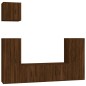 Set Mobili Porta TV 5 pz Rovere Marrone in Legno Multistrato Set Mobili Porta TV 5 pz Rovere Marrone in Legno Multistrato