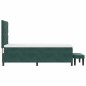vidaXL Letto a Molla con Materasso e Panca Verde Scuro 90x190 cm in Velluto vidaXL Letto a Molla con Materasso e Panca Verde Scuro 90x190 cm in Velluto