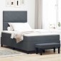 vidaXL Letto a molle con materasso e panchina grigio scuro 120x200 cm in velluto vidaXL Letto a molle con materasso e panchina grigio scuro 120x200 cm in velluto
