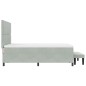 vidaXL Letto a Molle con Materasso e Panca Grigio Chiaro 140x190 cm in Velluto vidaXL Letto a Molle con Materasso e Panca Grigio Chiaro 140x190 cm in Velluto