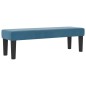 vidaXL Letto con Rete a Molle e Panchina Blu Scuro 140x190 cm in Velluto