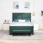 vidaXL Letto Box Spring con Materasso e Panca Verde Scuro 140x200 cm Velluto