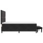vidaXL Letto con Box Spring con Materasso & Panchina Nero 160x200 cm Velluto vidaXL Letto con Box Spring con Materasso & Panchina Nero 160x200 cm Velluto