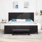 vidaXL Letto con Box Spring con Materasso e Panca Nero 200x200 cm Velluto vidaXL Letto con Box Spring con Materasso e Panca Nero 200x200 cm Velluto