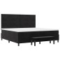 vidaXL Letto con Box Spring con Materasso e Panca Nero 200x200 cm Velluto vidaXL Letto con Box Spring con Materasso e Panca Nero 200x200 cm Velluto