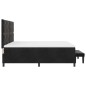 vidaXL Letto con Box Spring con Materasso e Panca Nero 200x200 cm Velluto vidaXL Letto con Box Spring con Materasso e Panca Nero 200x200 cm Velluto