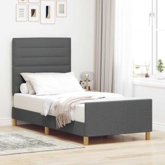 Struttura Letto vidaXL Grigio Scuro 80x200 cm Tessuto