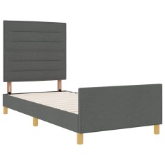 Struttura Letto vidaXL Grigio Scuro 80x200 cm Tessuto