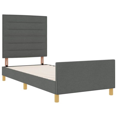 Struttura Letto vidaXL Grigio Scuro 80x200 cm Tessuto