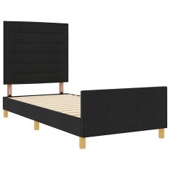 vidaXL Rete Letto Nera 80x200 cm