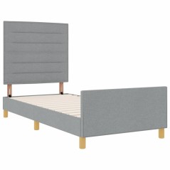 vidaXL Struttura Letto Grigio Chiaro 90x190 cm Tessuto