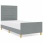 vidaXL Struttura Letto Grigio Chiaro 90x190 cm Tessuto vidaXL Struttura Letto Grigio Chiaro 90x190 cm Tessuto