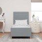 vidaXL Struttura Letto Grigio Chiaro 90x190 cm Tessuto vidaXL Struttura Letto Grigio Chiaro 90x190 cm Tessuto