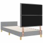 vidaXL Struttura Letto Grigio Chiaro 90x190 cm Tessuto vidaXL Struttura Letto Grigio Chiaro 90x190 cm Tessuto