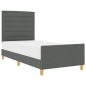 Struttura del letto vidaXL Grigio scuro 90x190 cm in tessuto
