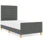 Struttura del letto vidaXL Grigio scuro 90x190 cm in tessuto