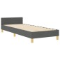 Struttura del letto vidaXL Grigio scuro 90x190 cm in tessuto