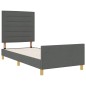 Struttura del letto vidaXL Grigio scuro 90x190 cm in tessuto