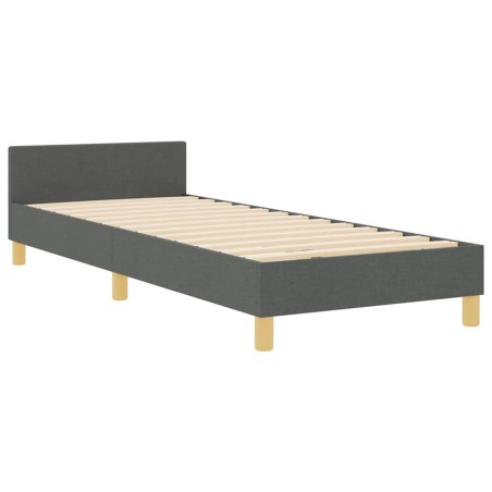 Struttura Letto in Tessuto Grigio Scuro 90x200 cm