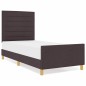Rete del letto vidaXL Marrone scuro 90x200 cm Tessuto