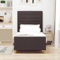 Rete del letto vidaXL Marrone scuro 90x200 cm Tessuto