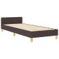 Rete del letto vidaXL Marrone scuro 90x200 cm Tessuto