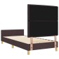 Rete del letto vidaXL Marrone scuro 90x200 cm Tessuto