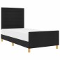 Struttura letto vidaXL nera 100x200 cm in tessuto