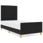 Struttura letto vidaXL nera 100x200 cm in tessuto