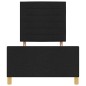 Struttura letto vidaXL nera 100x200 cm in tessuto
