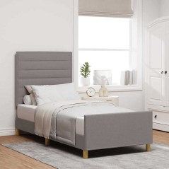 Struttura Letto Tortora 100x200 cm in Tessuto di vidaXL