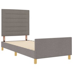 Struttura Letto Tortora 100x200 cm in Tessuto di vidaXL